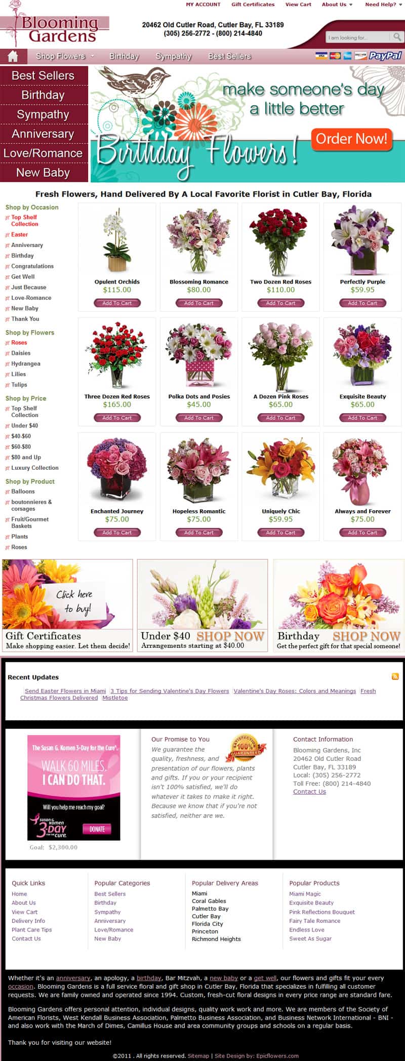 Blooming Gardens website by epicFlowers