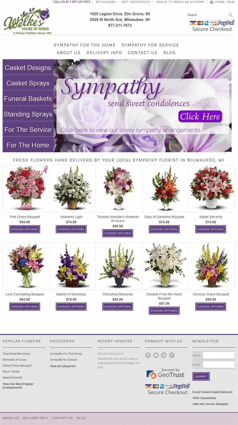 Welke's House of Roses-Milwaukee Funeral Flowers