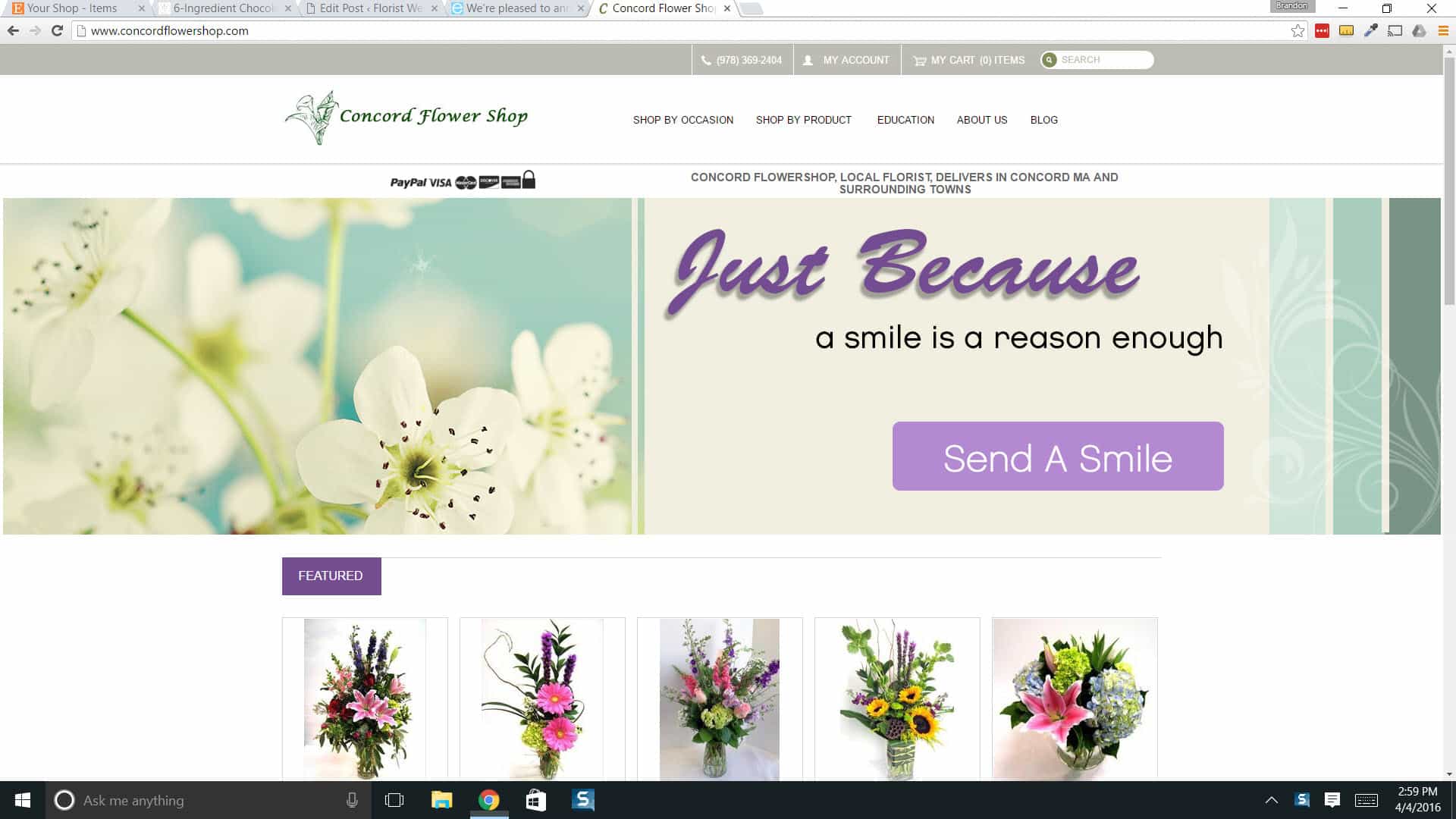 We’re pleased to announce the newest epicFlorist, Concord Flower Shop!